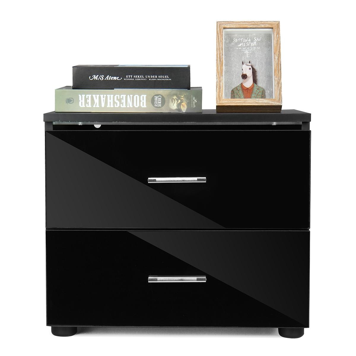SkandiShop Modern Luxury LED Light Nightstand